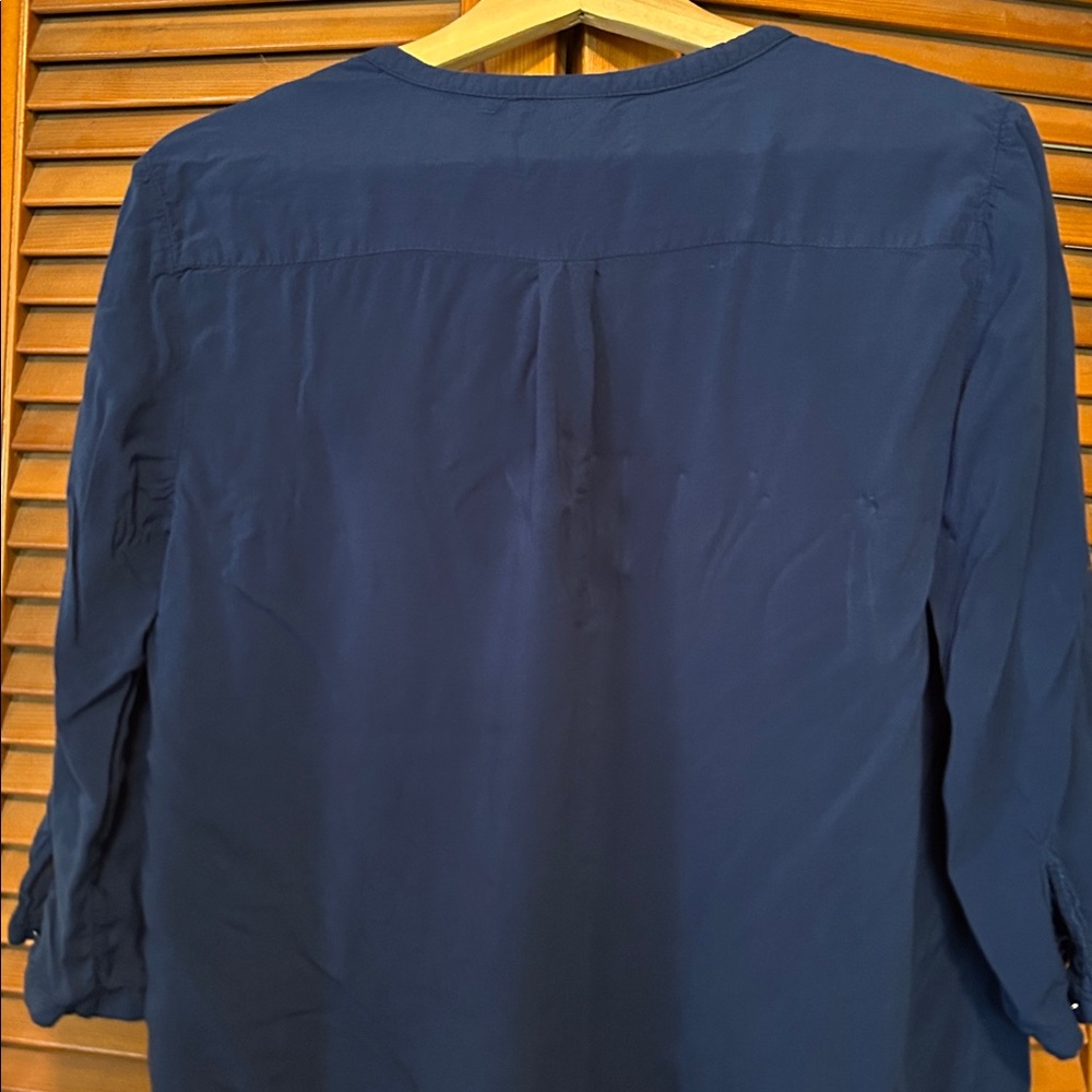 Inso Navy Button-Up Blouse - Picture 9 of 9